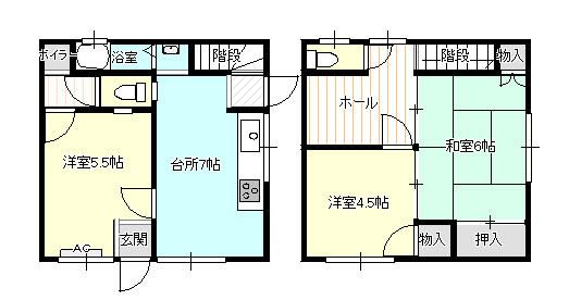 豊田本町貸家の間取り写真