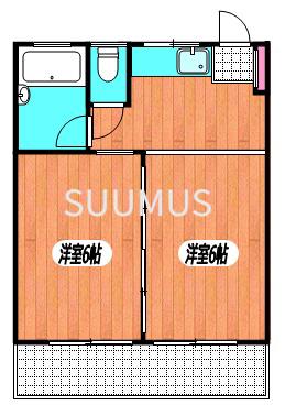 京王線 代田橋駅 徒歩3分 4階建 築58年の間取り写真
