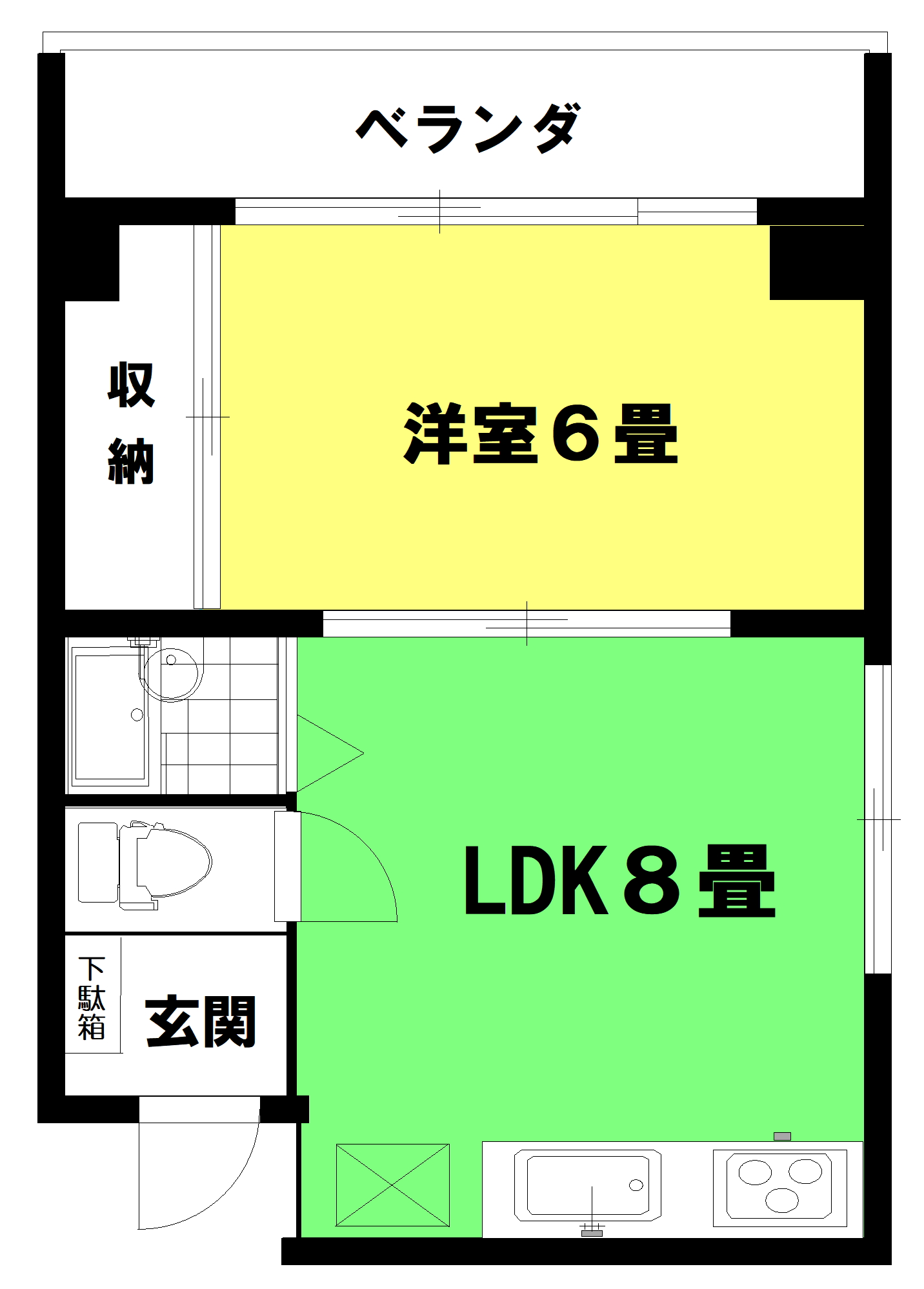 大野コーポの間取り