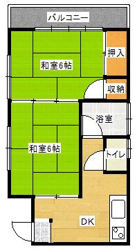 足立区加平のアパートの間取り