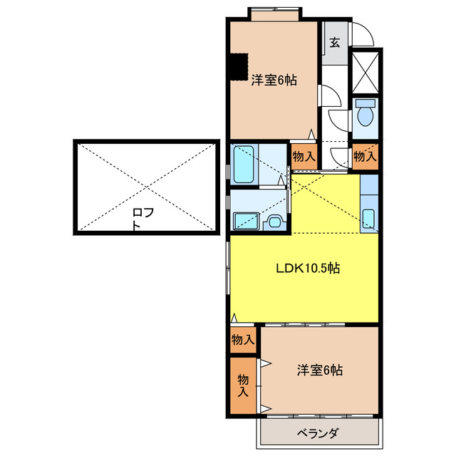 岐阜市市橋のマンションの間取り