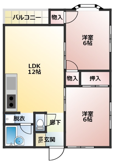 本町ハイムＣ棟の間取り