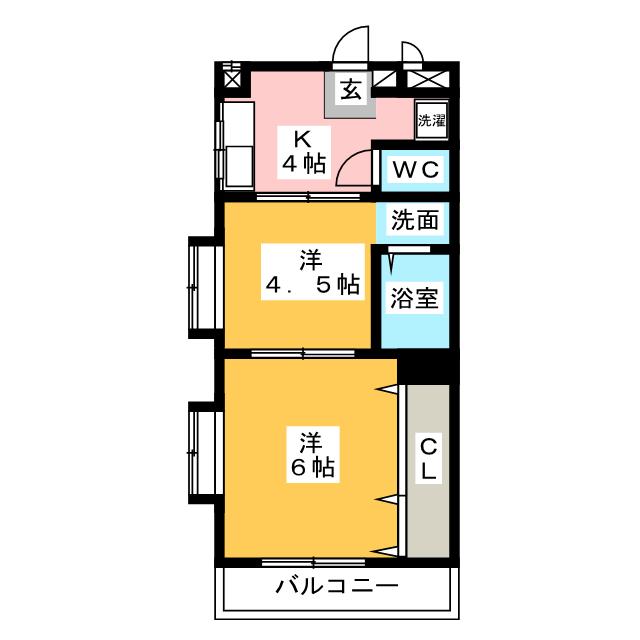 サンハイツ鶴羽の間取り