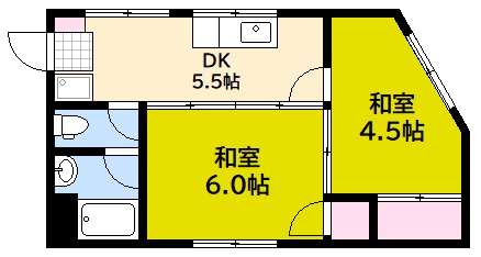 広島市西区三篠町のマンションの間取り