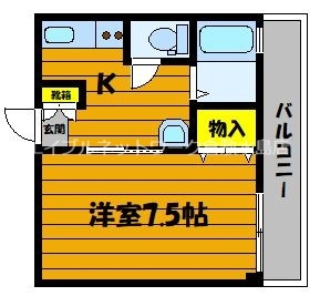 倉敷市稲荷町のマンションの間取り