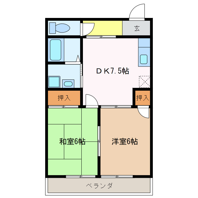 ハイツとちむらの間取り