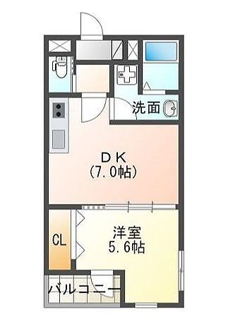 清瀬市中里のアパートの間取り