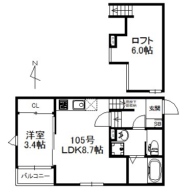 HARU鳥栖の間取り