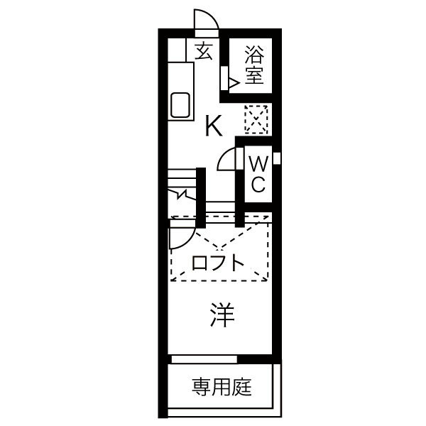 名古屋市天白区天白町大字野並のアパートの間取り