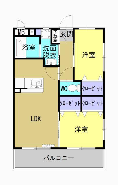 （仮称）都城栄町Ｕマンションの間取り