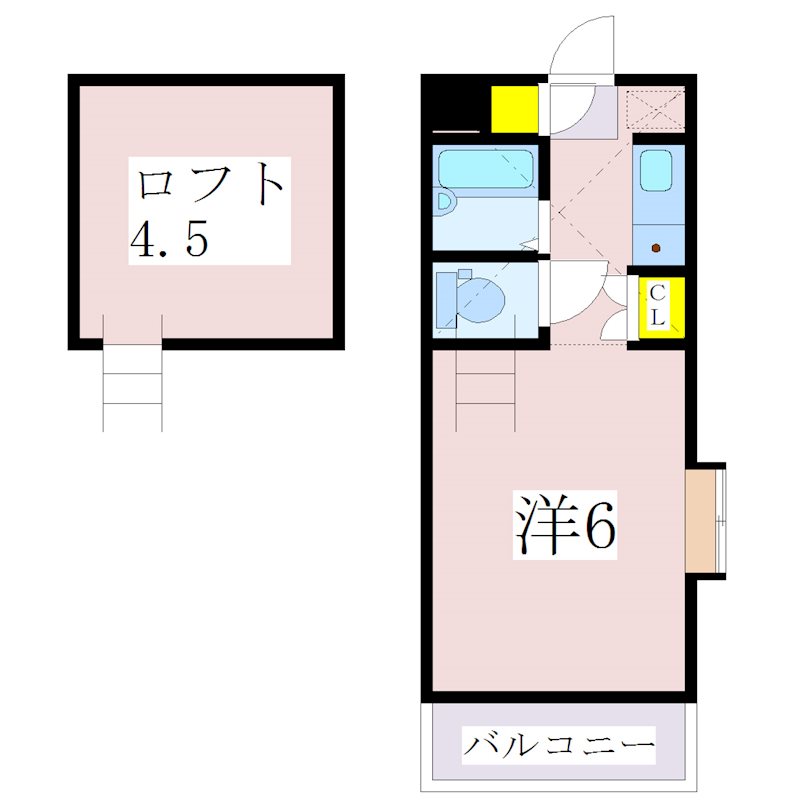 鹿児島市紫原のアパートの間取り