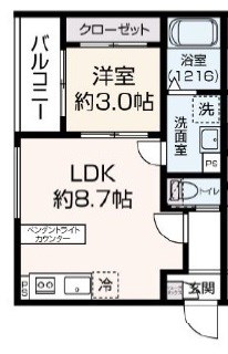 【fika（フィーカ）戸畑の間取り】