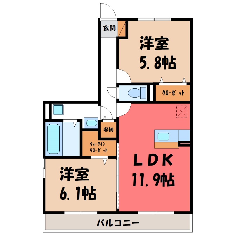 リヴァージュ 壱番館の間取り