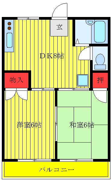 シャトレヤマノA棟の間取り