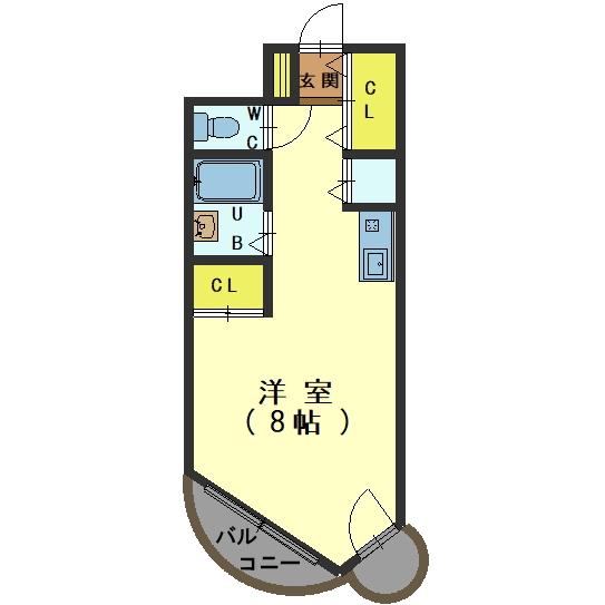 函館市宇賀浦町のマンションの間取り