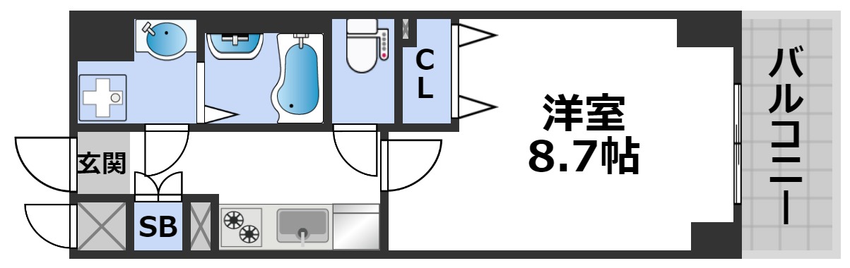 ドゥーエ玉造の間取り