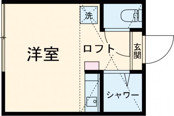 目黒区下目黒のアパートの間取り