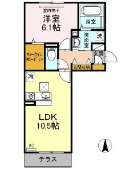 Ｍｅｒｖｅｉｌｌｅ　Ａ棟の間取り