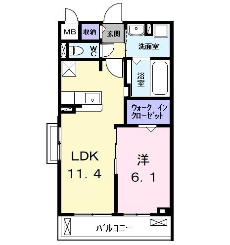 名古屋市中村区藤江町のアパートの間取り