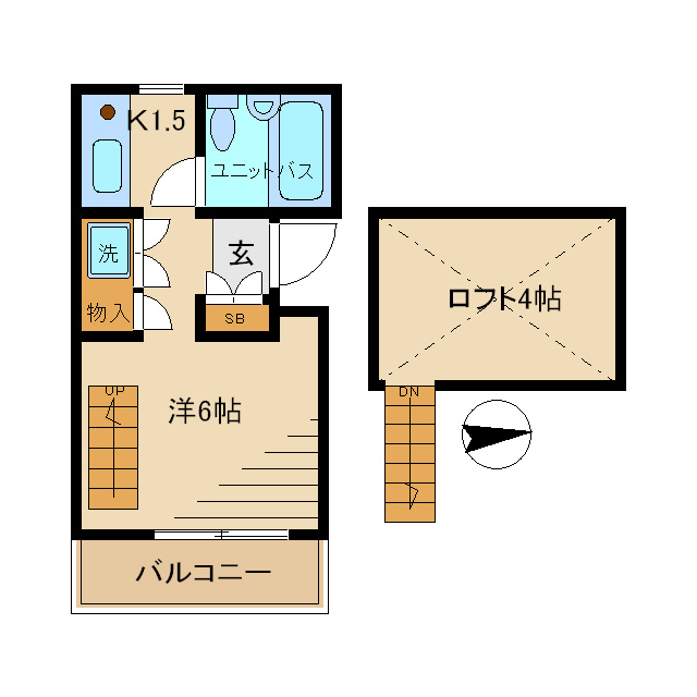 中野区東中野のマンションの間取り