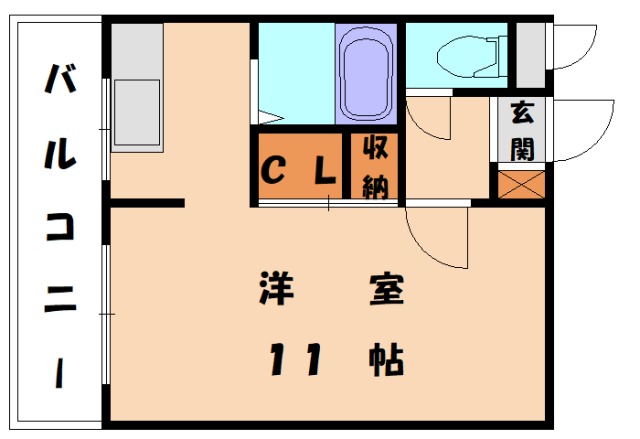 福岡市東区和白丘のマンションの間取り