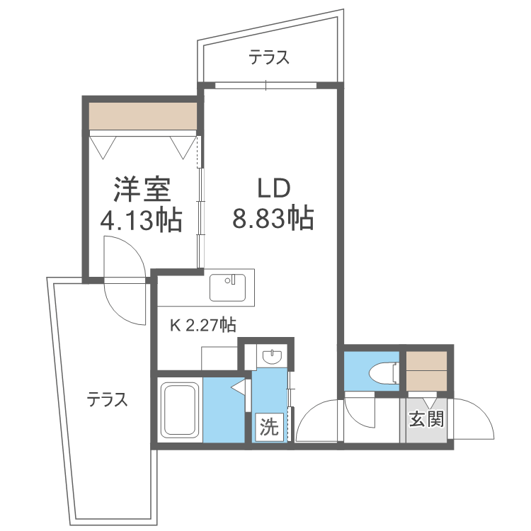 ビッグレジデンス中の島の間取り