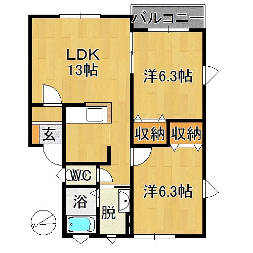 ガーデンプレイスＢの間取り