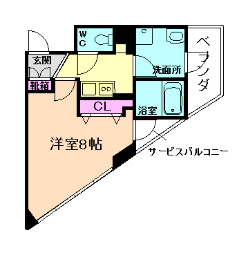 エスカーサ大阪ＷＥＳＴの間取り