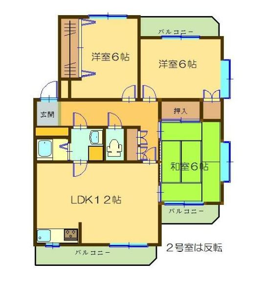 恒吉マンションD棟の間取り