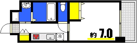 【広島市中区八丁堀のマンションの間取り】