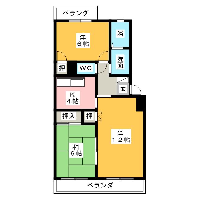 花ノ木パークハイツの間取り