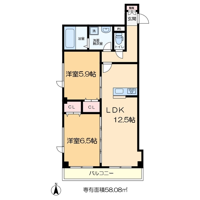 【アーク アコルト アヤセの間取り】