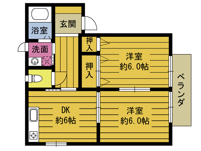 ウエストリバーBの間取り