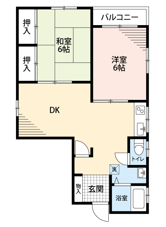 広島市西区横川町のマンションの間取り