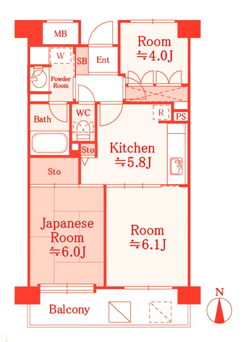 フレスコ川崎の間取り