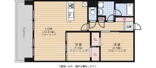 レセーナ姪浜の間取り