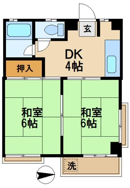 調布市仙川町のマンションの間取り