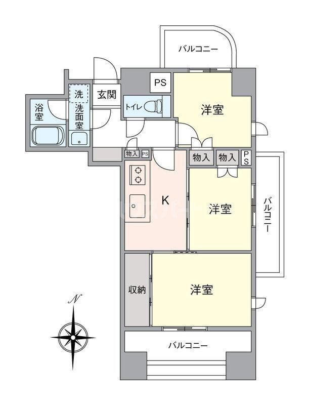 豊島区高松のマンションの間取り