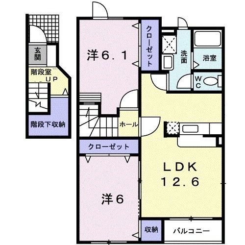 クリオージュ２号棟の間取り