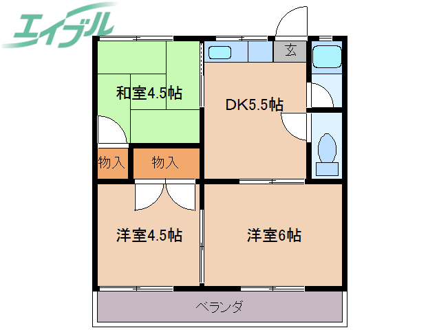 コーポさつきの間取り