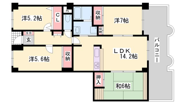 シャトーブランシェの間取り