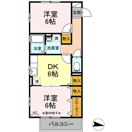 川崎市麻生区岡上のアパートの間取り