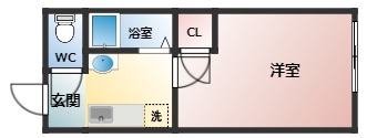 羽曳野市誉田のアパートの間取り