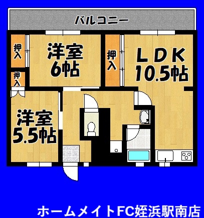 糸島市篠原西のマンションの間取り