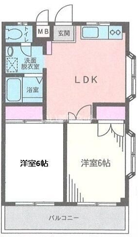 伊勢原市白根のマンションの間取り