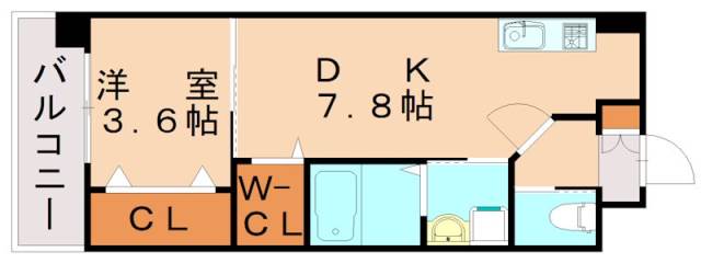 北九州市八幡西区力丸町のマンションの間取り