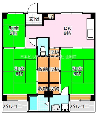 ビレッジハウス伏屋10号棟の間取り