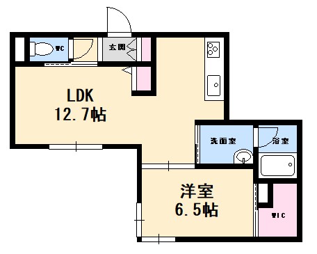 広島市西区井口のマンションの間取り