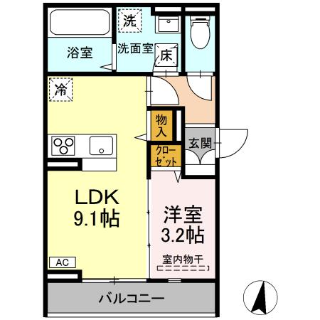 D-ROOM桜馬場の間取り