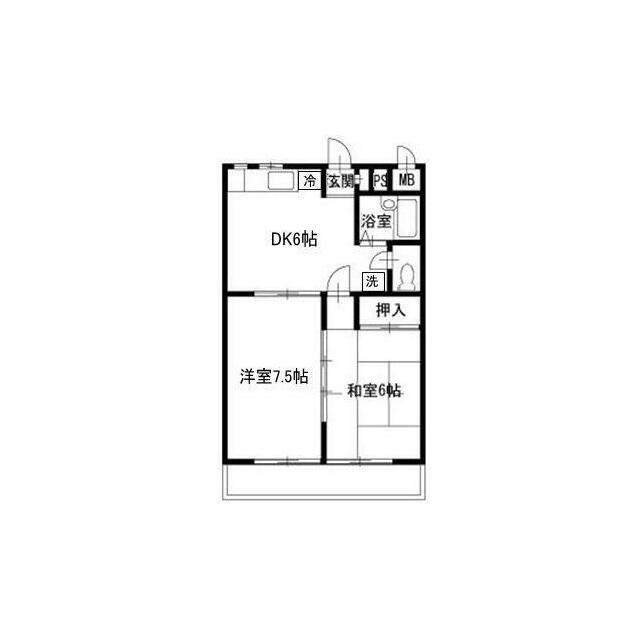 小田原市蓮正寺のマンションの間取り